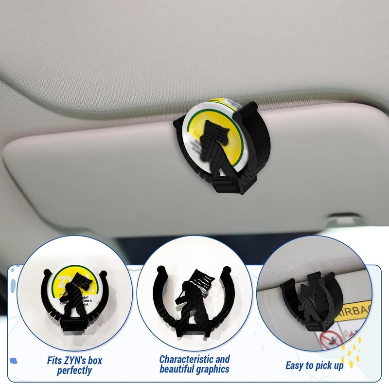 I3DIDEA Car Visor Clip Holder for ZYN，Suitable for cans of 2.75"*0.78",Universal high-Temperature Resistant Sun Visor Accessories for Bag cansInterior Car Accessories for Organization(ape) - Image 2